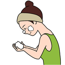 マイルドに洗顔